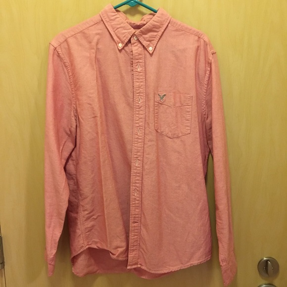 Men’s American Eagle Red Button-up - Picture 1 of 4